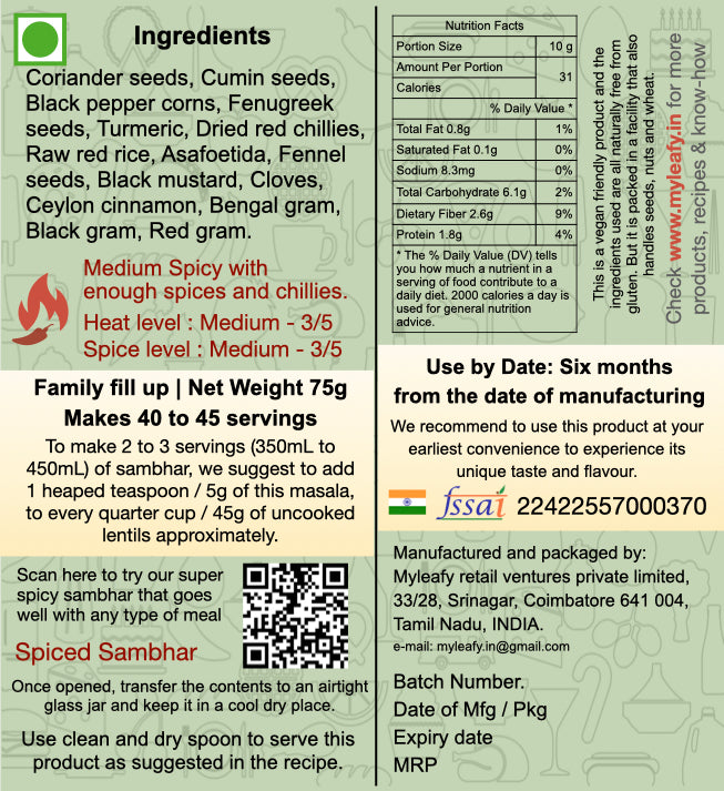 Spice-y Sambhar Masala
