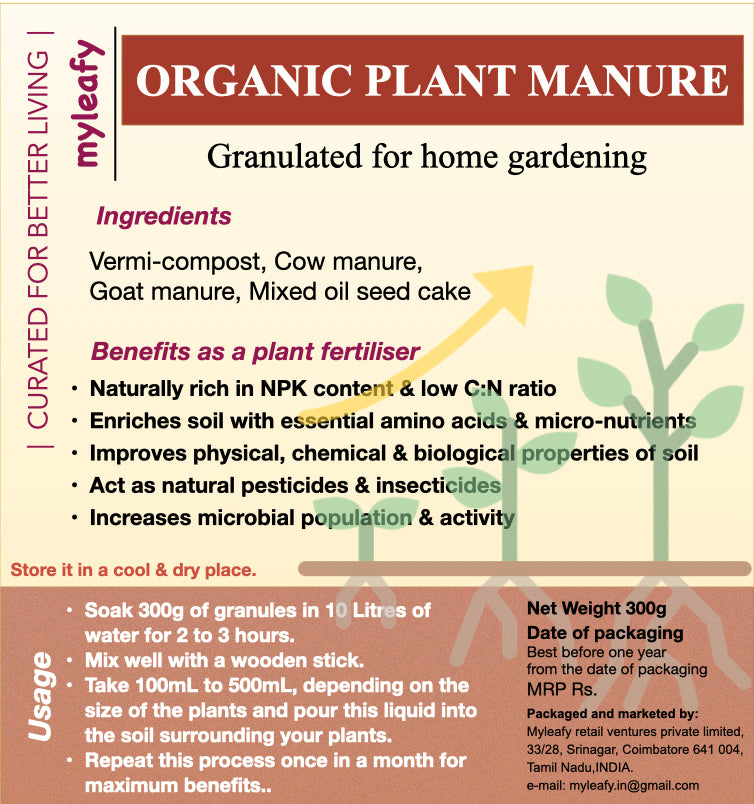 ORGANIC PLANT MANURE