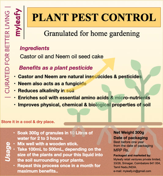 PLANT PEST CONTROL - Oil seed cake
