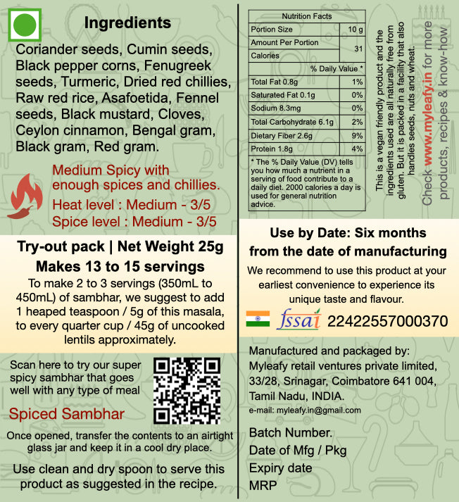 Spice-y Sambhar Masala