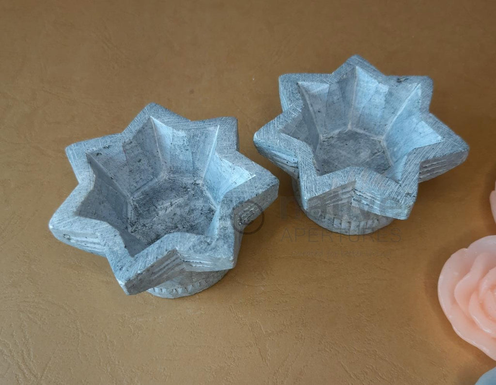 Soapstone Star (7 face) Vilakku / Diya