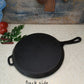 Cast Iron Flat Tawa / Griddle with Handle (conditioned)