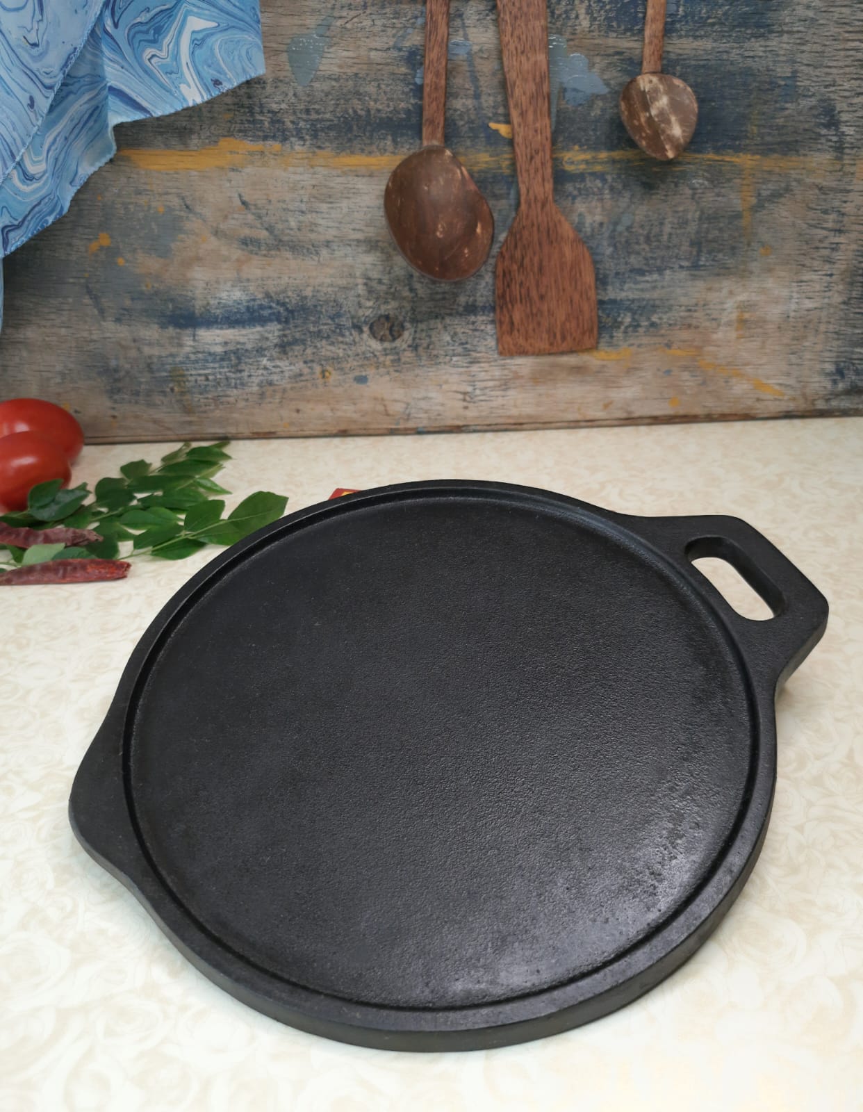 Cast Iron Flat Tawa / Griddle (conditioned)