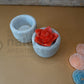 Steatite (or soapstone) round candle holder